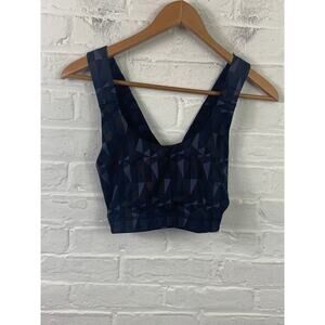 Lululemon Womens Scoop Neck Cross Back Spaort Bra Sleeveless Stretch Gray Size L